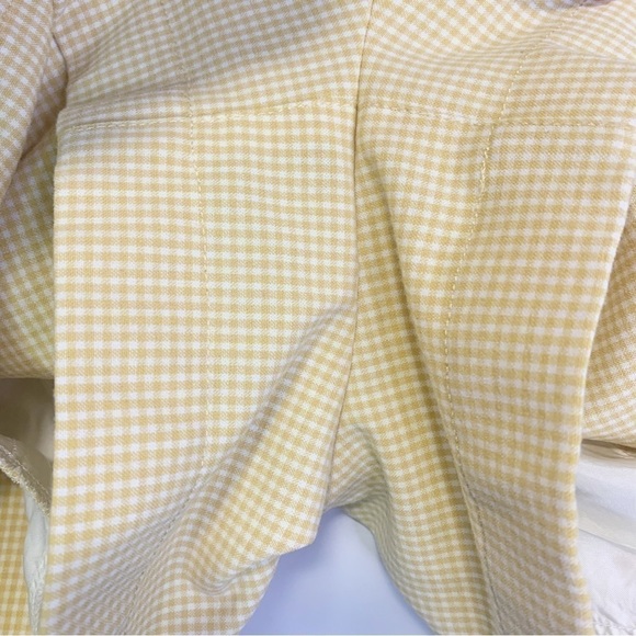 ARITZIA WILFRED Gelas Short Mini Chk Sun Ray/White (belt missing) size 6 - Picture 5 of 15